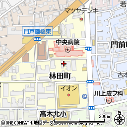 兵庫県西宮市林田町周辺の地図