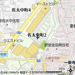 大阪府守口市佐太東町2丁目12-12周辺の地図