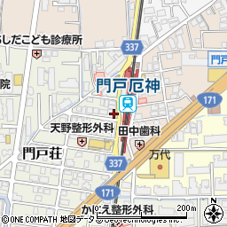 ラポール門戸１周辺の地図