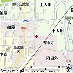 京都府木津川市加茂町兎並法徳寺周辺の地図