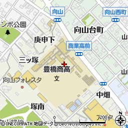 愛知県豊橋市向山町中畑52周辺の地図
