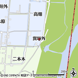 京都府精華町（相楽郡）祝園（巽垣外）周辺の地図
