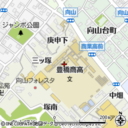 愛知県豊橋市向山町中畑55周辺の地図