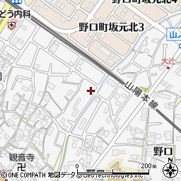 兵庫県加古川市野口町坂元1122-1周辺の地図