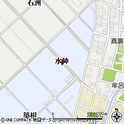 愛知県豊橋市牟呂町水神周辺の地図