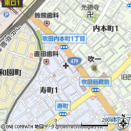 大阪府吹田市寿町1丁目4-20周辺の地図