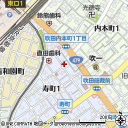 大阪府吹田市寿町1丁目4-21周辺の地図