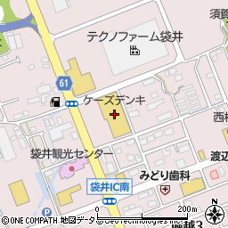 ケーズデンキ袋井インター店周辺の地図