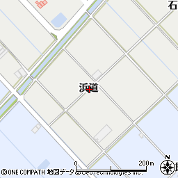 愛知県豊橋市青竹町浜道周辺の地図