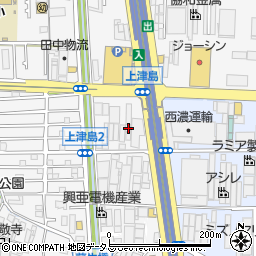 大阪府豊中市上津島1丁目1-30周辺の地図