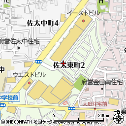 大阪府守口市佐太東町2丁目11-22周辺の地図