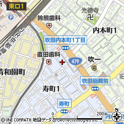 大阪府吹田市寿町1丁目4-22周辺の地図