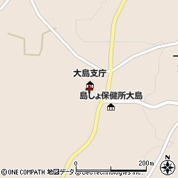 東京都大島支庁周辺の地図