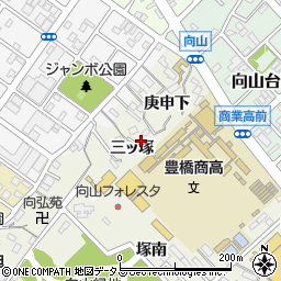 愛知県豊橋市向山町三ッ塚8周辺の地図