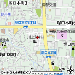 川上塗料株式会社　営業本部周辺の地図
