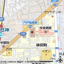 西宮市社会福祉事業団　西宮市訪問看護センター周辺の地図