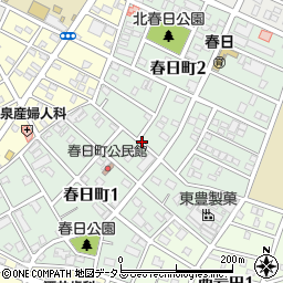 愛知県豊橋市春日町周辺の地図