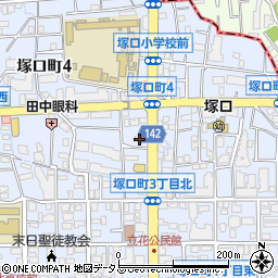 フタバ・クリーニング　塚口店周辺の地図