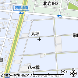 愛知県豊橋市岩田町大坪周辺の地図