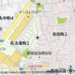 大阪府守口市佐太東町2丁目22-8周辺の地図