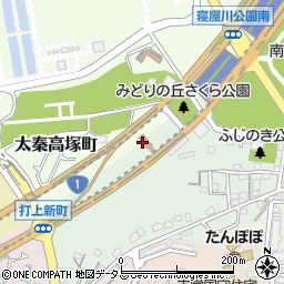 寝屋川市役所　自転車の駅周辺の地図