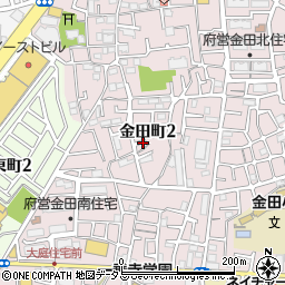 大阪府守口市金田町2丁目23周辺の地図