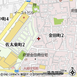 大阪府守口市金田町2丁目36周辺の地図