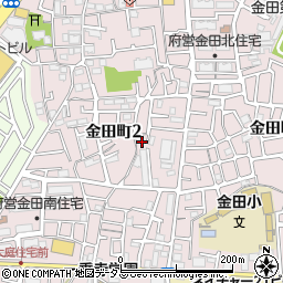 大阪府守口市金田町2丁目26周辺の地図