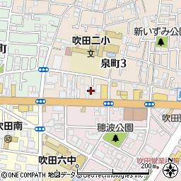ユーポス　内環吹田店周辺の地図