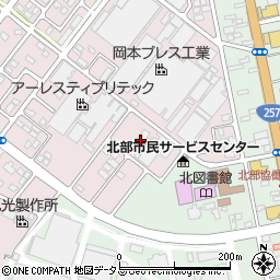 岡本プレス工業株式会社　本社工場購買部周辺の地図