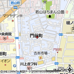 兵庫県西宮市門前町10-40周辺の地図