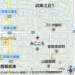 ベルトピア武庫之荘２周辺の地図