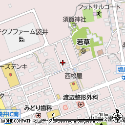 静岡県袋井市堀越734-8周辺の地図