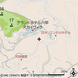 兵庫県神戸市灘区六甲山町西谷山周辺の地図