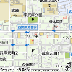 タイムズ武庫元町第３駐車場周辺の地図
