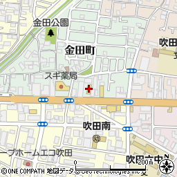 太鼓亭 吹田金田店周辺の地図