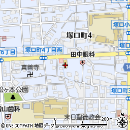 牛庵　塚口店周辺の地図