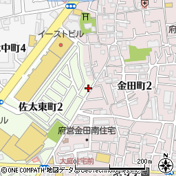 大阪府守口市佐太東町2丁目22-3周辺の地図