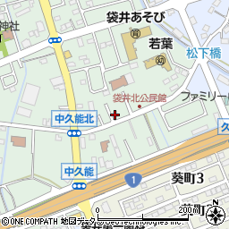 静岡県袋井市久能1341-1周辺の地図