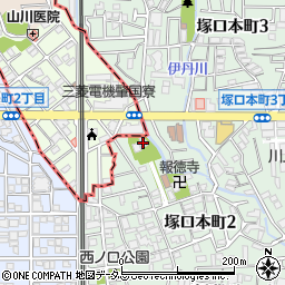 塚口神社周辺の地図