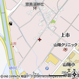 岡山県赤磐市上市174周辺の地図
