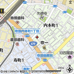 大阪府吹田市内本町1丁目12-19周辺の地図