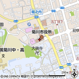 菊川市役所周辺の地図