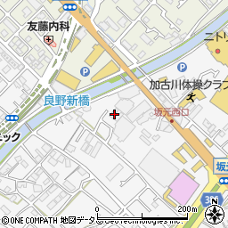 兵庫県加古川市野口町坂元76周辺の地図