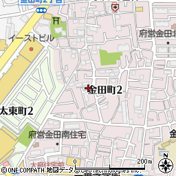 大阪府守口市金田町2丁目22周辺の地図