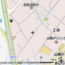 岡山県赤磐市上市265周辺の地図