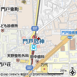 ファミリーマート阪急門戸厄神駅前店周辺の地図