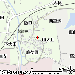 京都府木津川市加茂町北山ノ上周辺の地図