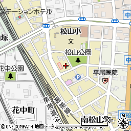 愛知県豊橋市西松山町周辺の地図