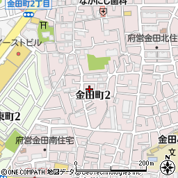 大阪府守口市金田町2丁目33周辺の地図